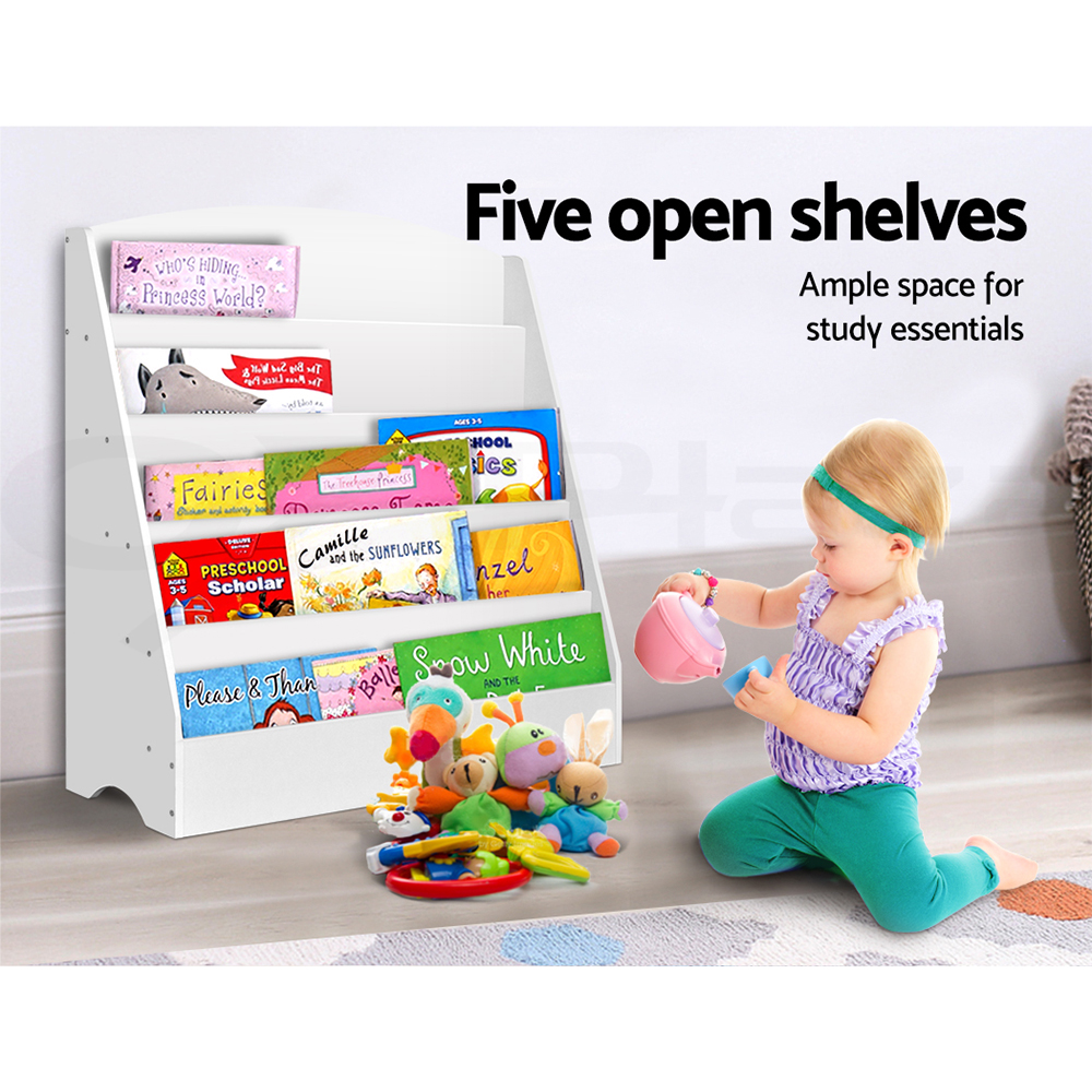 Keezi Kids Bookshelf Bookcase Children Shelf Magazine Rack Storage Organiser - Picture 26 of 41