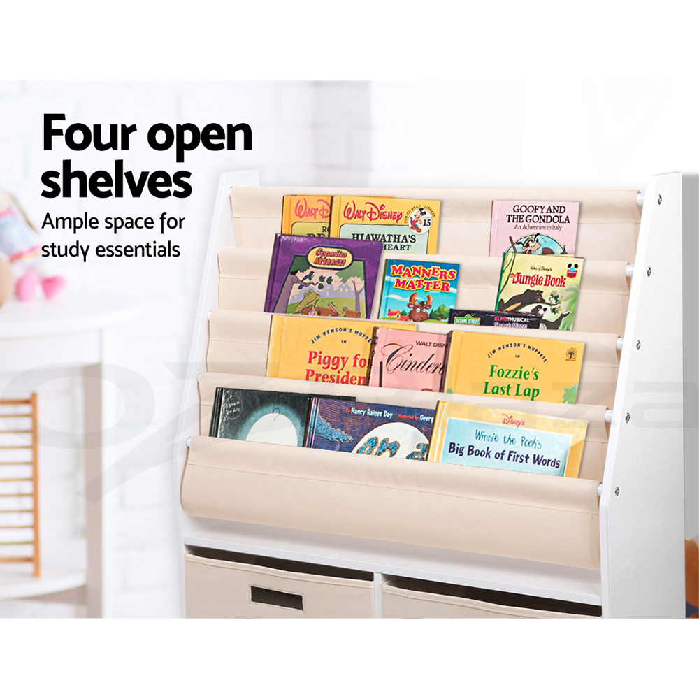 Keezi Kids Bookshelf Bookcase Children Shelf Magazine Rack Storage Organiser - Picture 21 of 41