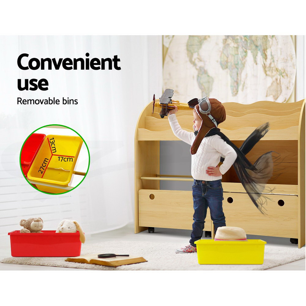 Keezi Kids Bookshelf Magazine Bookcase Children Shelf Rack Storage Organiser - Picture 28 of 41