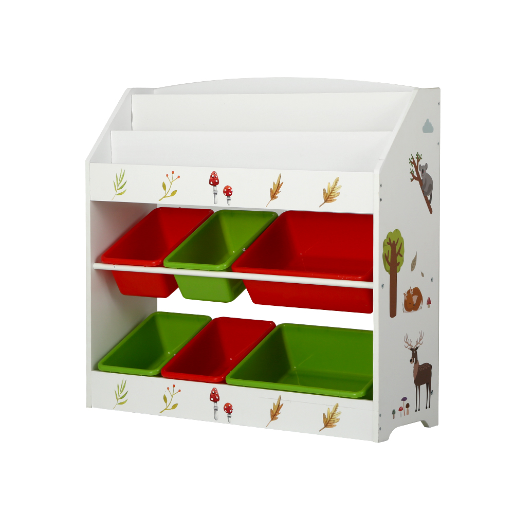 Keezi Kids Bookshelf Magazine Bookcase Children Shelf Rack Storage Organiser - Picture 41 of 41