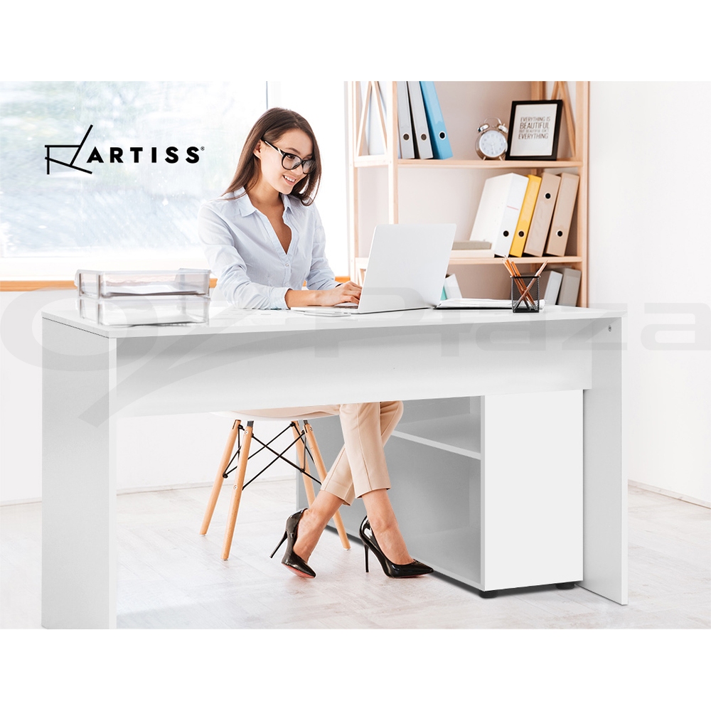 Artiss Corner Computer Desk Home Office Desks Study PC Laptop Table Shelves - Picture 18 of 86