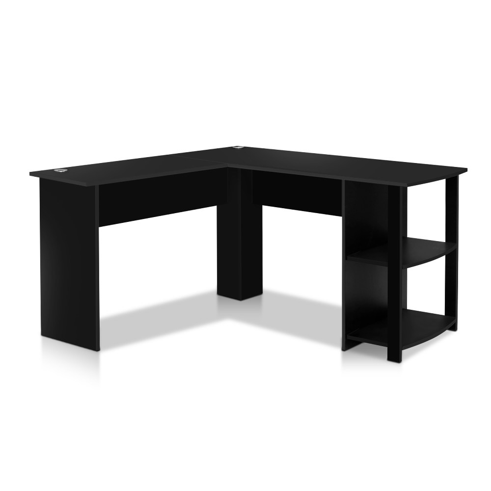 Artiss Office Computer Desk Corner Student Study Table L-Shape Black/White - Picture 13 of 26