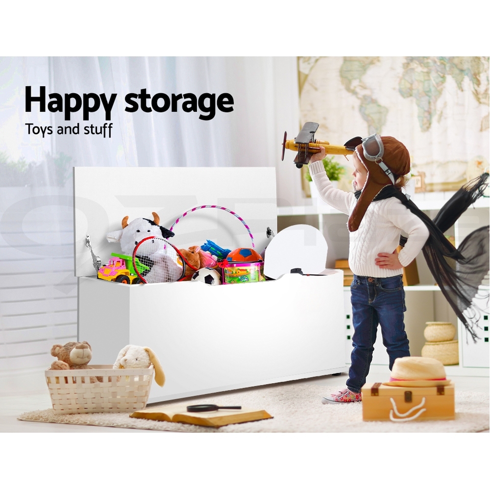 Keezi Kids Toy Box Chest Storage Cabinet Container Children Clothes Organiser - Picture 29 of 31