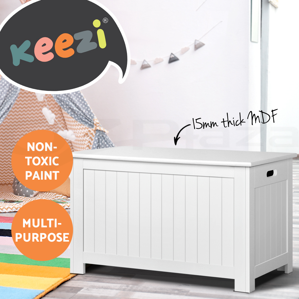 Keezi Kids Toy Box Chest Storage Cabinet Container Children Clothes Organiser - Picture 12 of 31