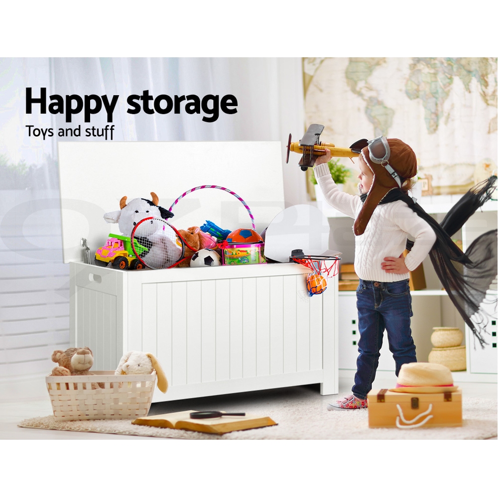 Keezi Kids Toy Box Chest Storage Cabinet Container Children Clothes Organiser - Picture 13 of 31