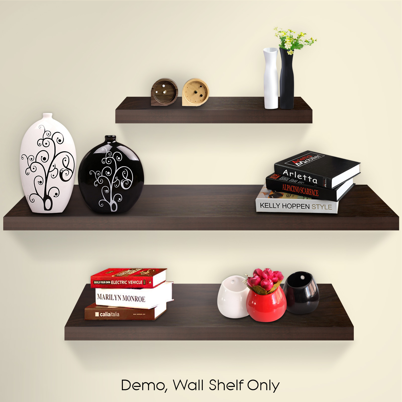 Artiss 3pcs Floating Wall Shelf Set DIY Mount Storage Book Display Rack