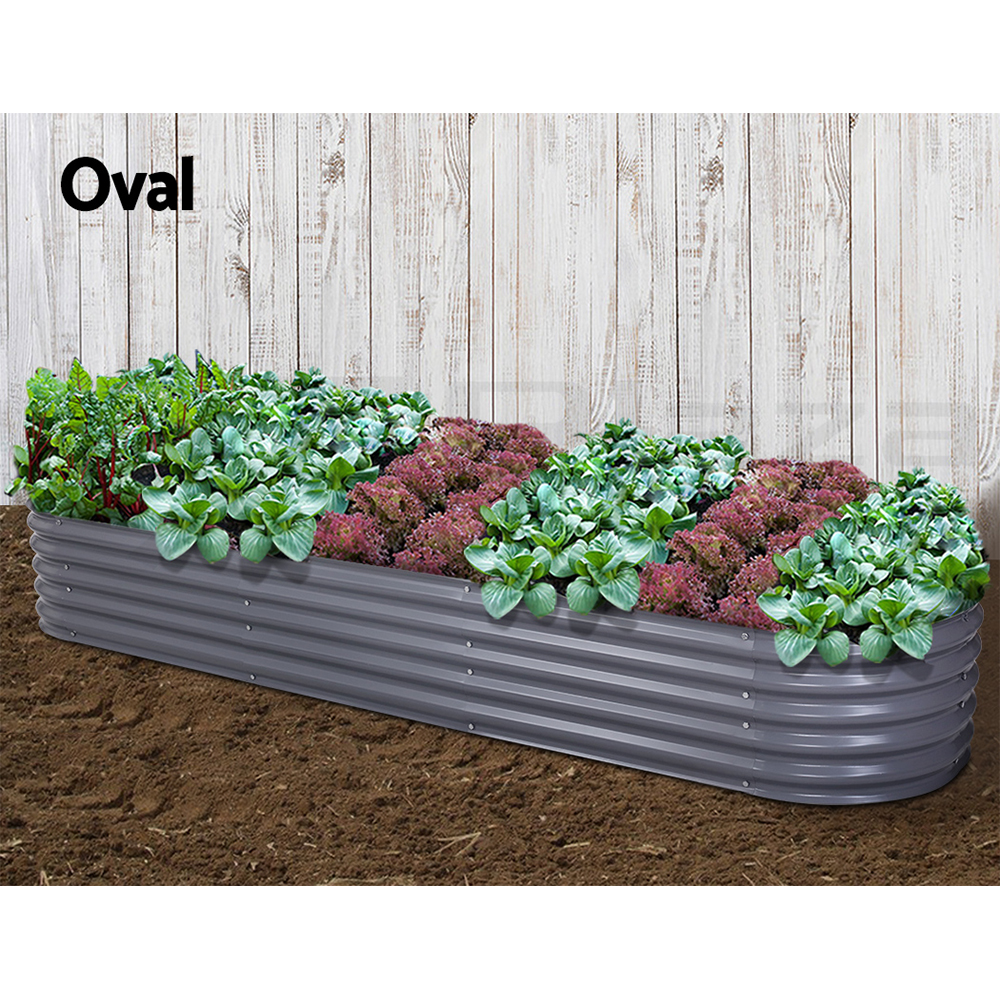Green Fingers Garden Bed 20 Sizes Galvanised Steel Raised Planter Square X1/X2 - Picture 21 of 121