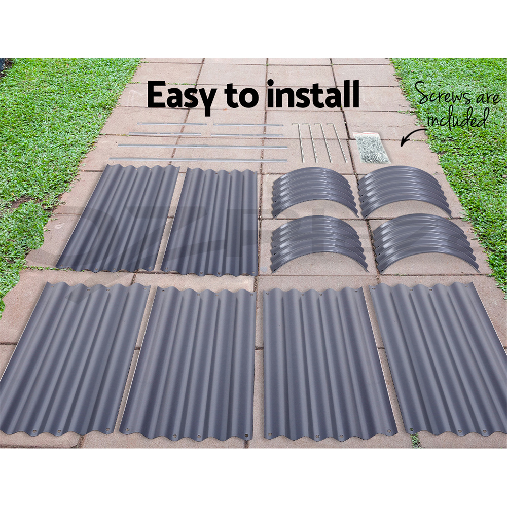 Greenfingers Garden Bed Kit Galvanised Steel Raised Garden Beds Kit