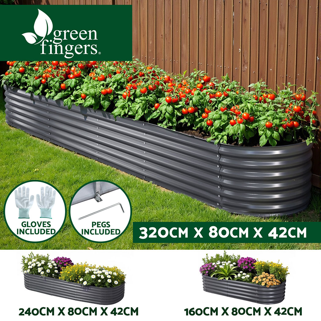 Greenfingers Garden Bed Kit Galvanised Steel Raised Garden Beds Kit