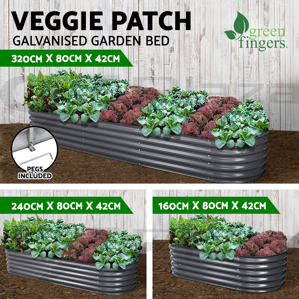 Greenfingers Garden Bed Kit Galvanised Steel Raised Garden Beds Kit