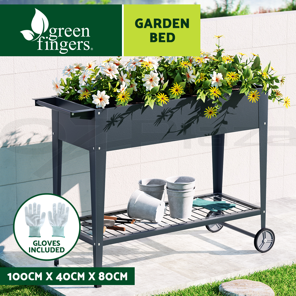 Green Fingers Garden Bed Kit Raised Wooden Planter Box Pot Vegetables Flowers - Picture 67 of 89