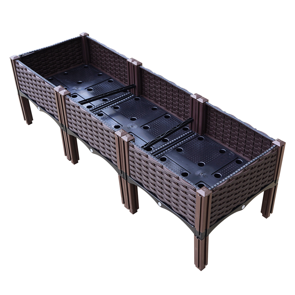 Green Fingers Garden Bed Kit Raised Wooden Planter Box Pot Vegetables Flowers - Picture 24 of 89