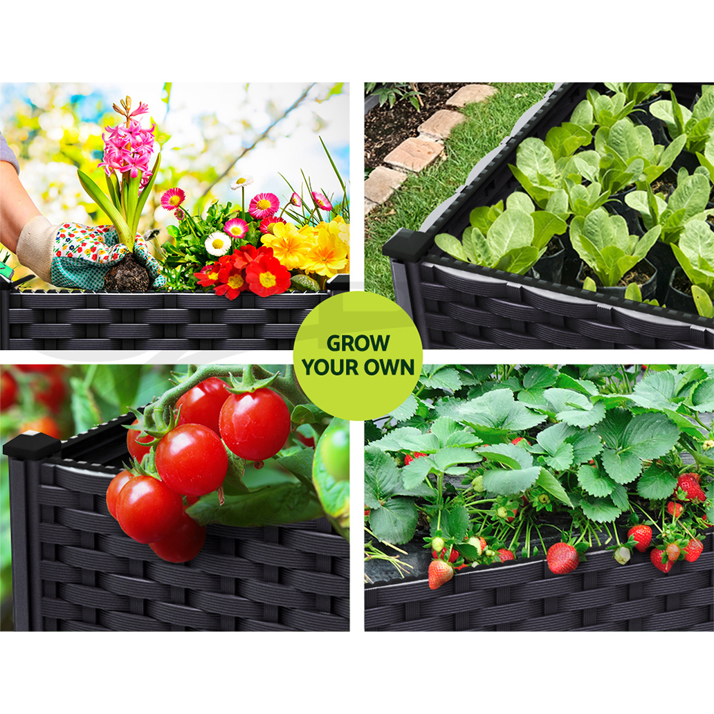 Green Fingers Garden Bed Kit Raised Wooden Planter Box Pot Vegetables Flowers - Picture 26 of 89