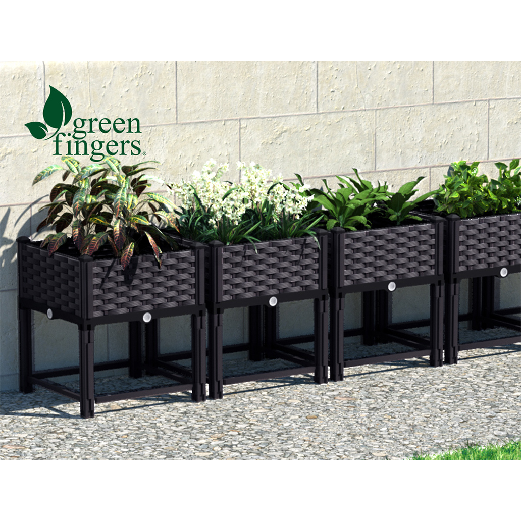 Green Fingers Garden Bed Kit Raised Wooden Planter Box Pot Vegetables Flowers - Picture 32 of 89