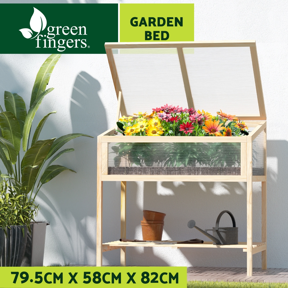 Green Fingers Garden Bed Kit Raised Wooden Planter Box Pot Vegetables Flowers - Picture 71 of 89