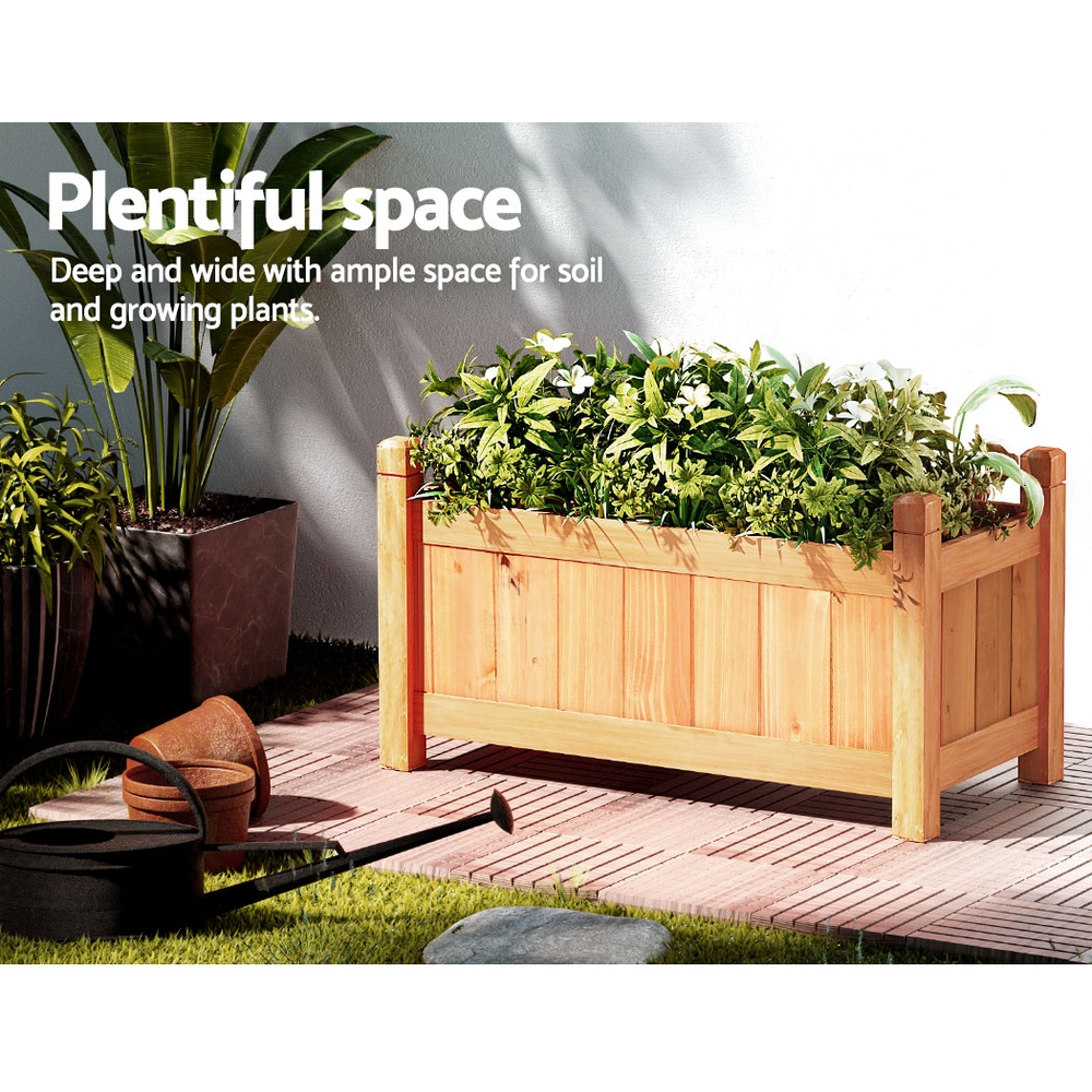 Green Fingers Garden Bed Kit Raised Wooden Planter Box Pot Vegetables Flowers - Picture 38 of 89