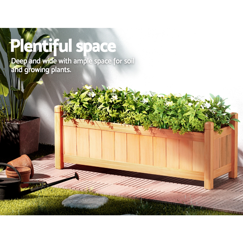 Green Fingers Garden Bed Kit Raised Wooden Planter Box Pot Vegetables Flowers - Picture 46 of 89