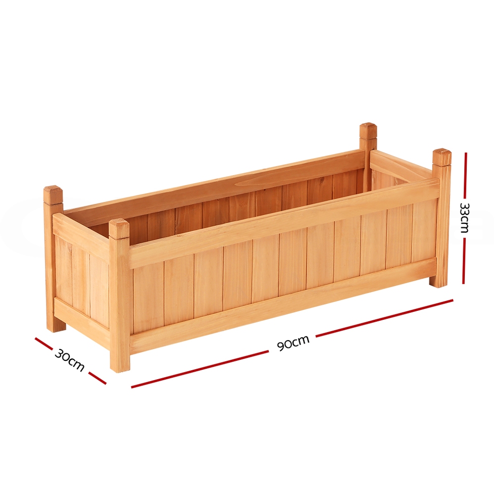 Green Fingers Garden Bed Kit Raised Wooden Planter Box Pot Vegetables Flowers - Picture 47 of 89