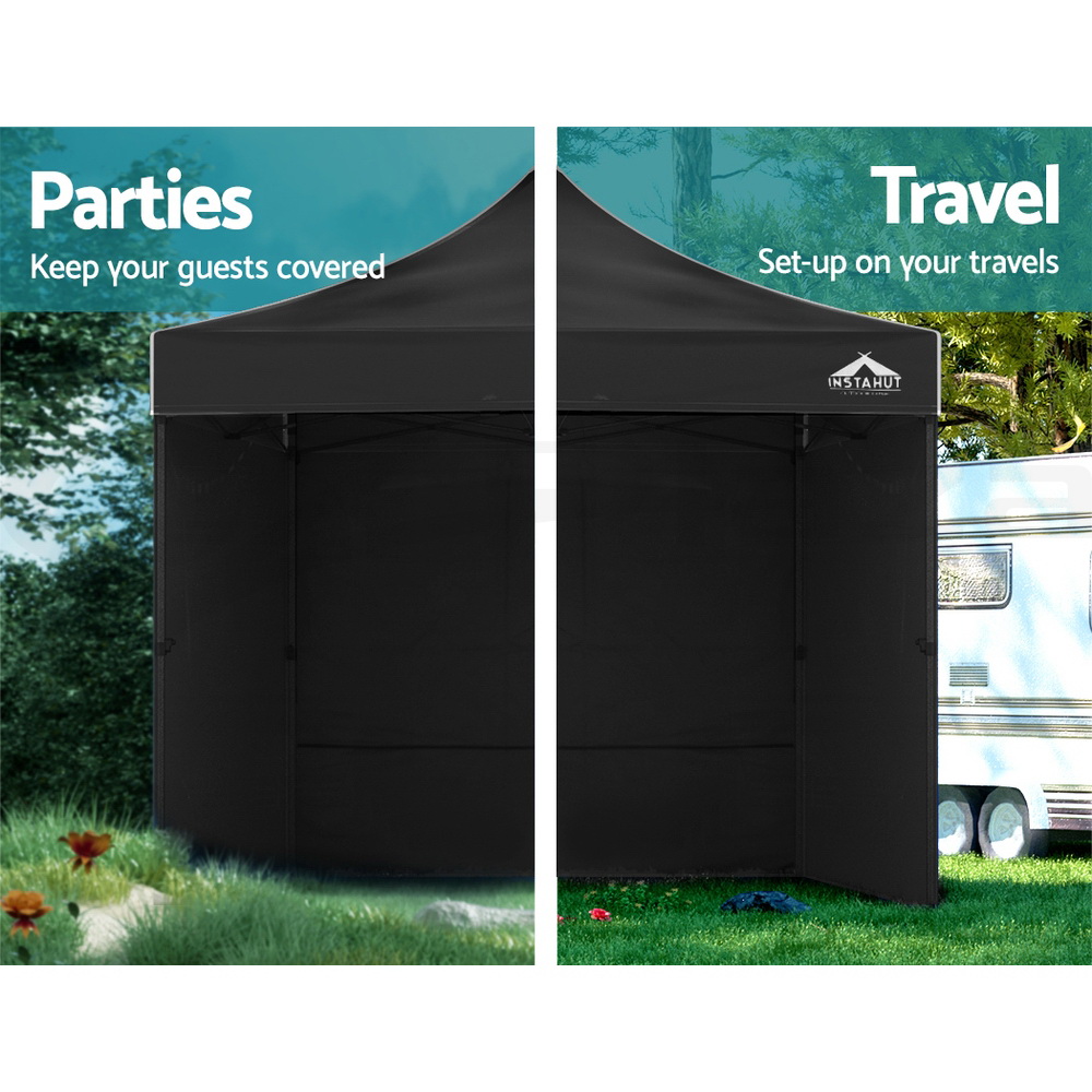 Instahut Gazebo Pop Up Marquee 3x3 Outdoor Wedding Tent Party Event Folding Set - Picture 65 of 102