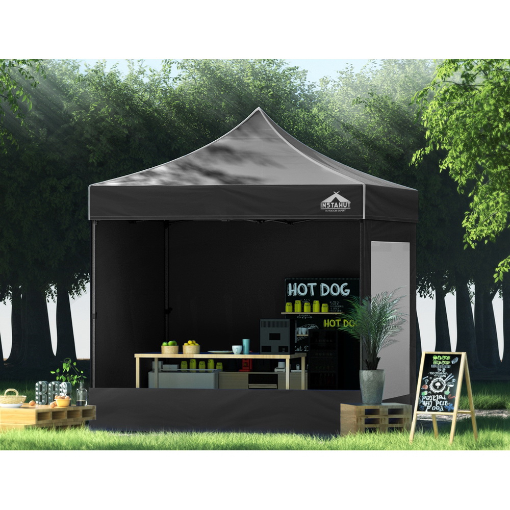 Instahut Gazebo Pop Up Marquee 3x3 Outdoor Wedding Tent Party Event Folding Set - Picture 73 of 102