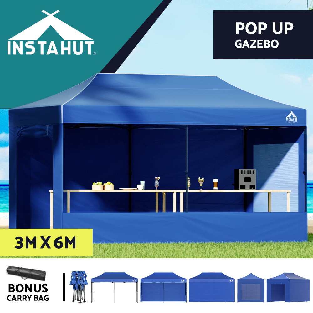 Instahut Gazebo Pop Up Marquee 3x6 Outdoor Wedding Folding Camping Tent Canopy - Picture 14 of 19