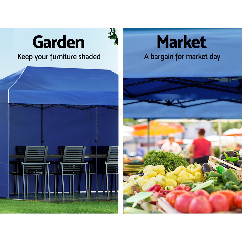 Instahut Gazebo Pop Up Marquee 3x6 Outdoor Wedding Folding Camping Tent Canopy - Picture 15 of 19
