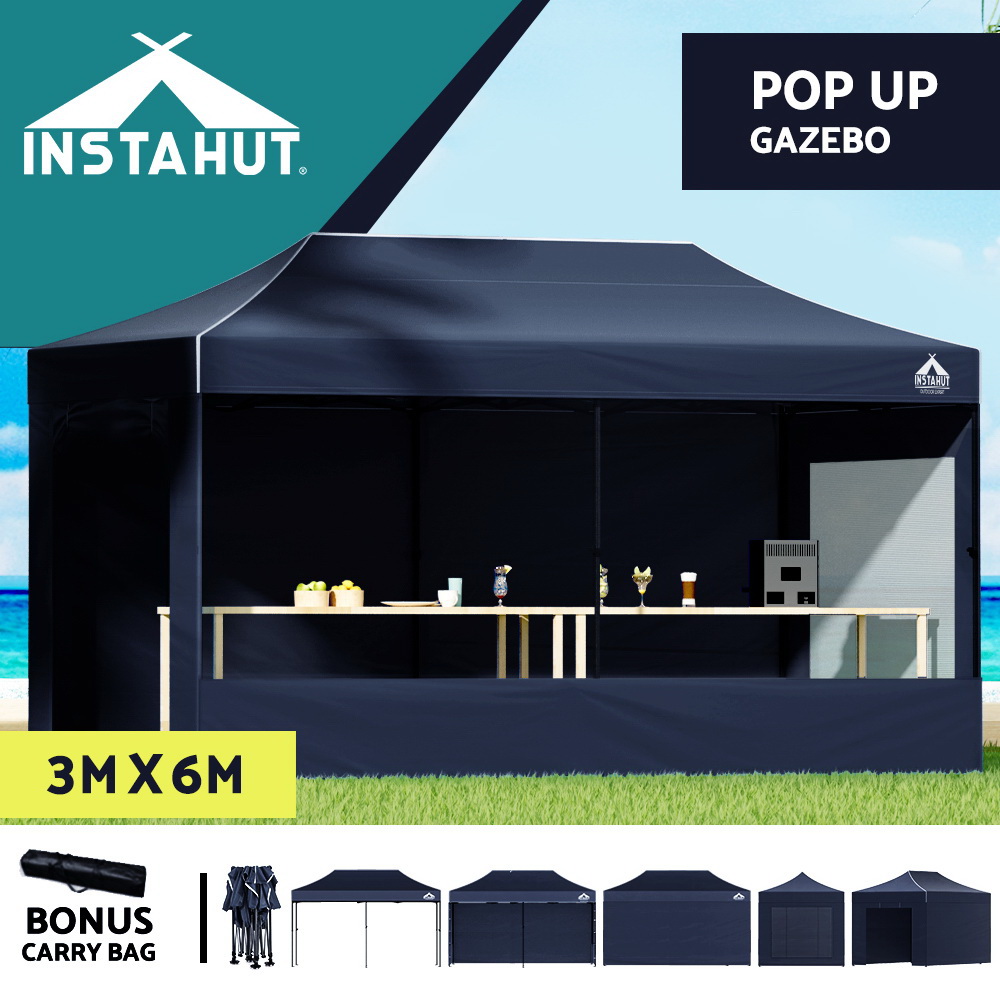 Instahut Gazebo Pop Up Marquee 3x6 Outdoor Wedding Folding Camping Tent Canopy - Picture 16 of 19