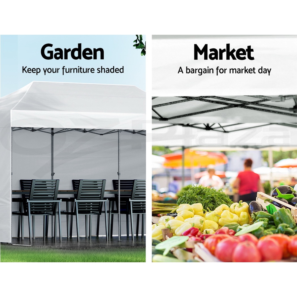 Instahut Gazebo Pop Up Marquee 3x6 Outdoor Wedding Folding Camping Tent Canopy - Picture 19 of 19