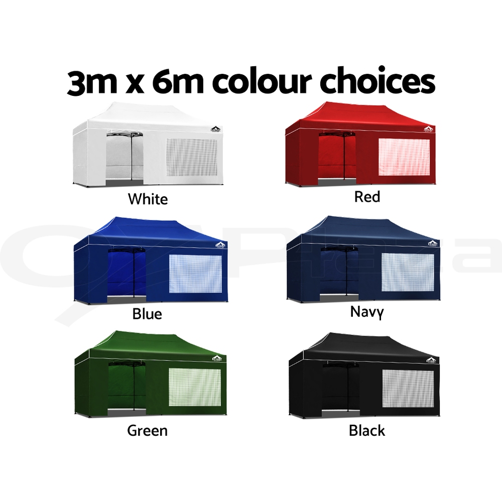 Instahut Gazebo Pop Up Marquee 3x3 3x4.5 3x6 Outdoor Folding Wedding