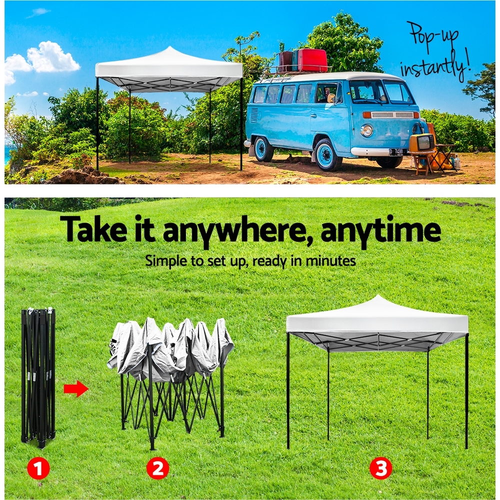 Instahut Gazebo Pop Up Marquee 3x3 3x6 Outdoor Tent Folding Wedding
