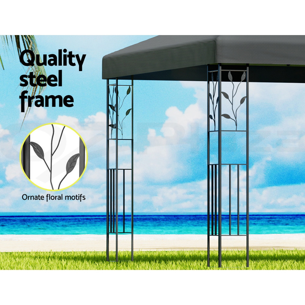 Instahut Gazebo 3x3 4x3 Marquee Outdoor Party Wedding Gazebos Tent Iron Art - Picture 23 of 44