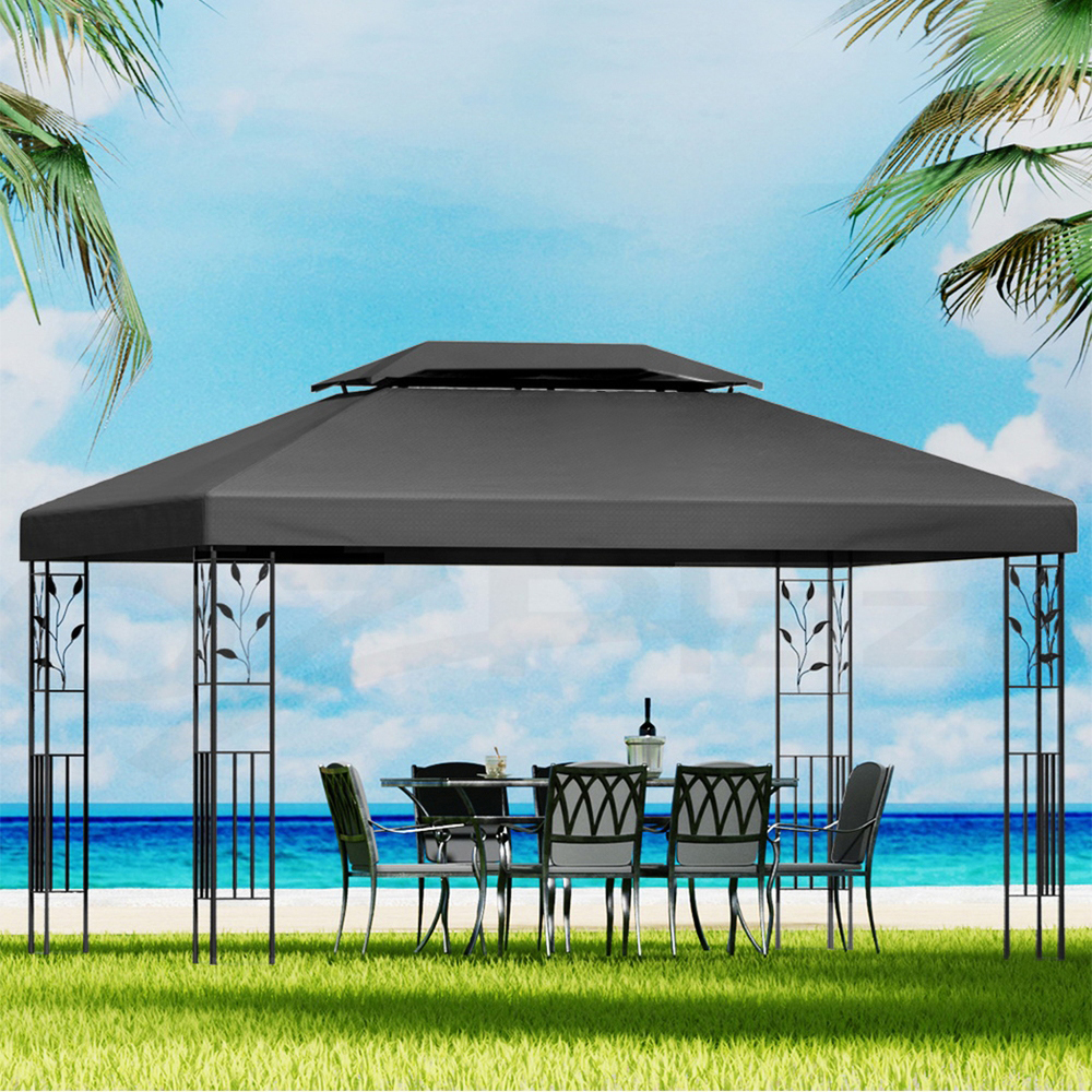 Instahut Gazebo 3x3 4x3 Marquee Outdoor Party Wedding Gazebos Tent Iron Art - Picture 25 of 44