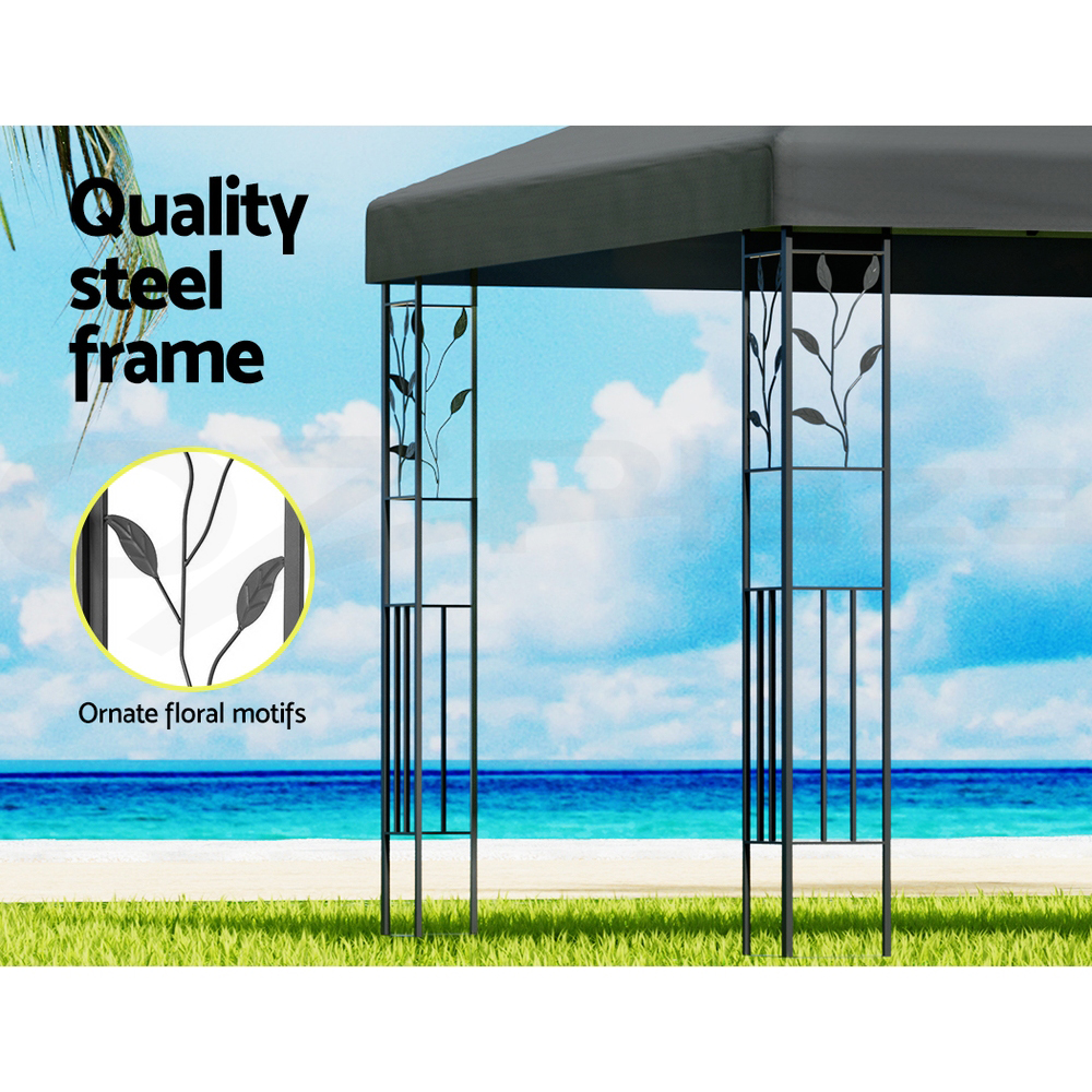Instahut Gazebo 3x3 4x3 Marquee Outdoor Party Wedding Gazebos Tent Iron Art - Picture 15 of 44