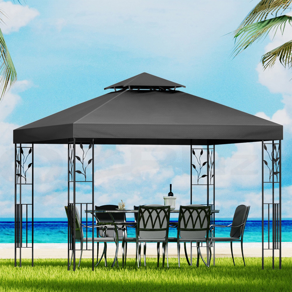 Instahut Gazebo 3x3 4x3 Marquee Outdoor Party Wedding Gazebos Tent Iron Art - Picture 17 of 44