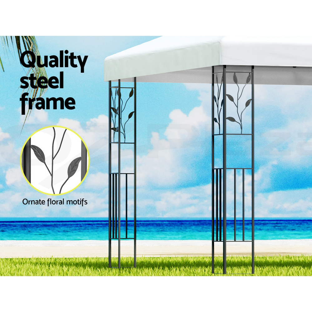 Instahut Gazebo 3x3 4x3 Marquee Outdoor Party Wedding Gazebos Tent Iron Art - Picture 42 of 44