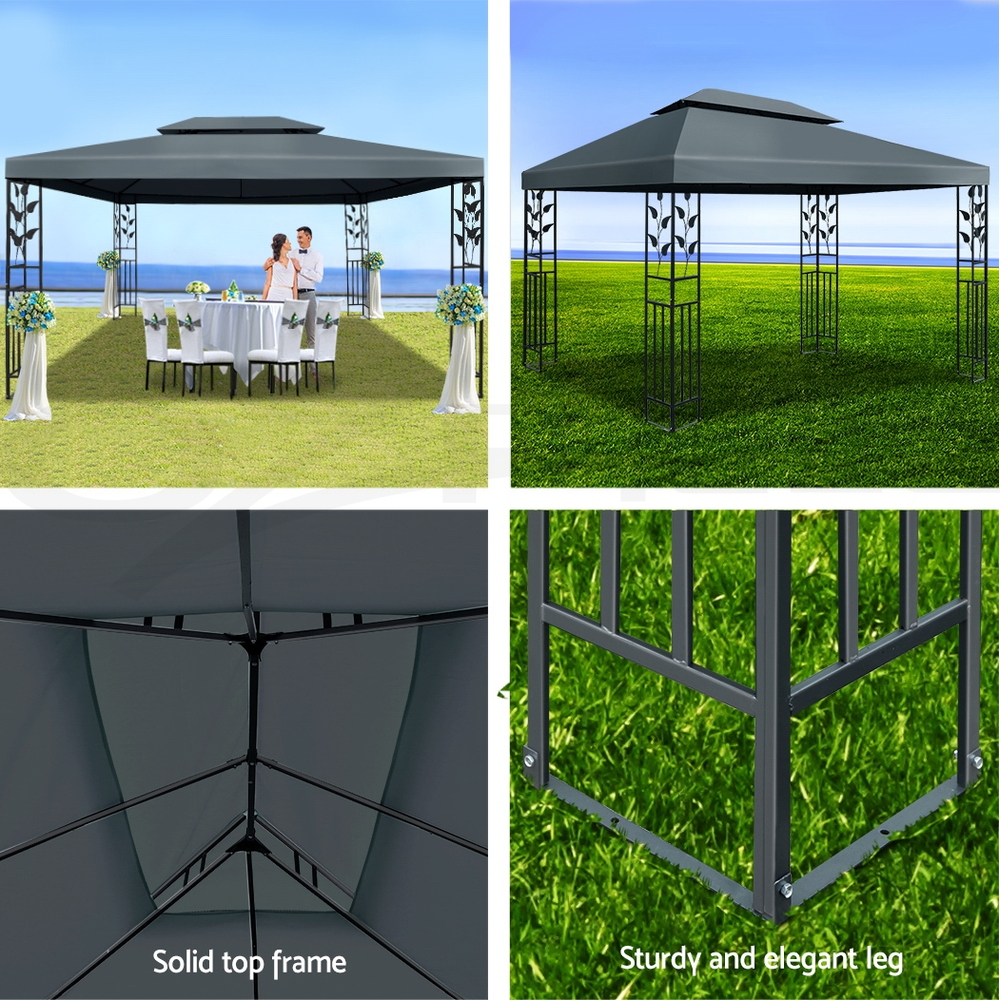 Instahut Gazebo 3x3 4x3 Marquee Outdoor Party Wedding Gazebos Tent Iron