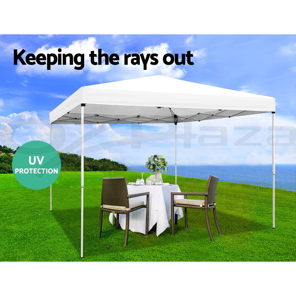 Instahut Gazebo 3x3 Pop Marquee Up Outdoor Gazebos Wedding Tent Mesh