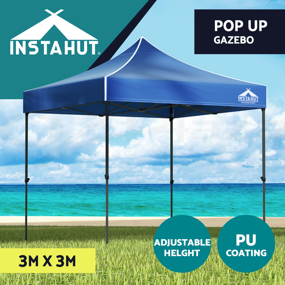 Instahut Gazebo Pop Up Marquee 3x3 Outdoor Wedding Tent Party Event Folding Set - Picture 31 of 102