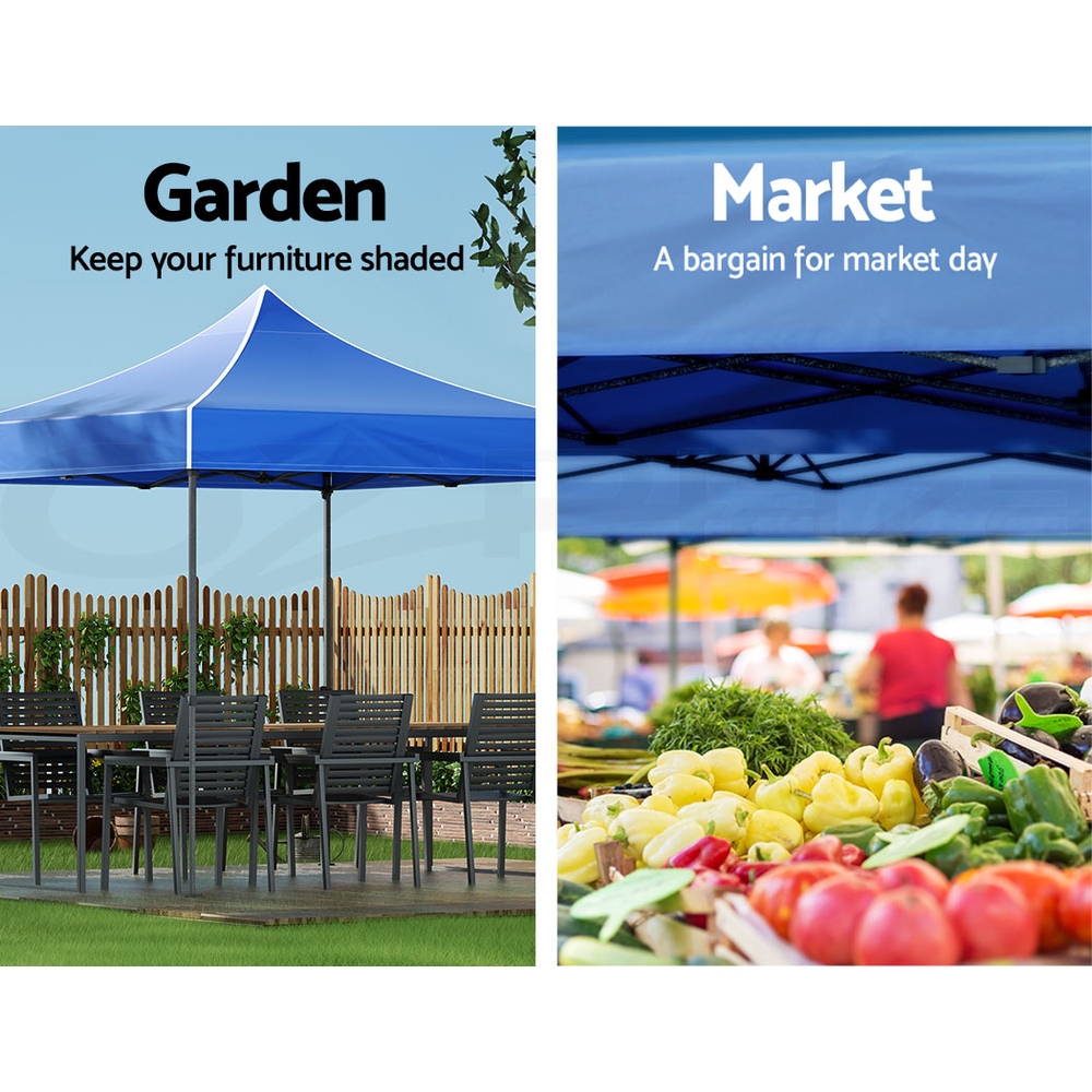 Instahut Gazebo Pop Up Marquee 3x3 Outdoor Wedding Tent Party Event Folding Set - Picture 33 of 102
