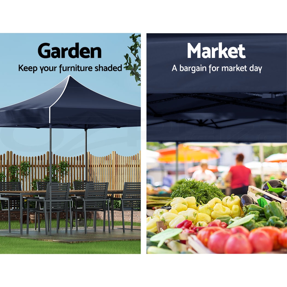 Instahut Gazebo Pop Up Marquee 3x3 Outdoor Wedding Tent Party Event Folding Set - Picture 44 of 102