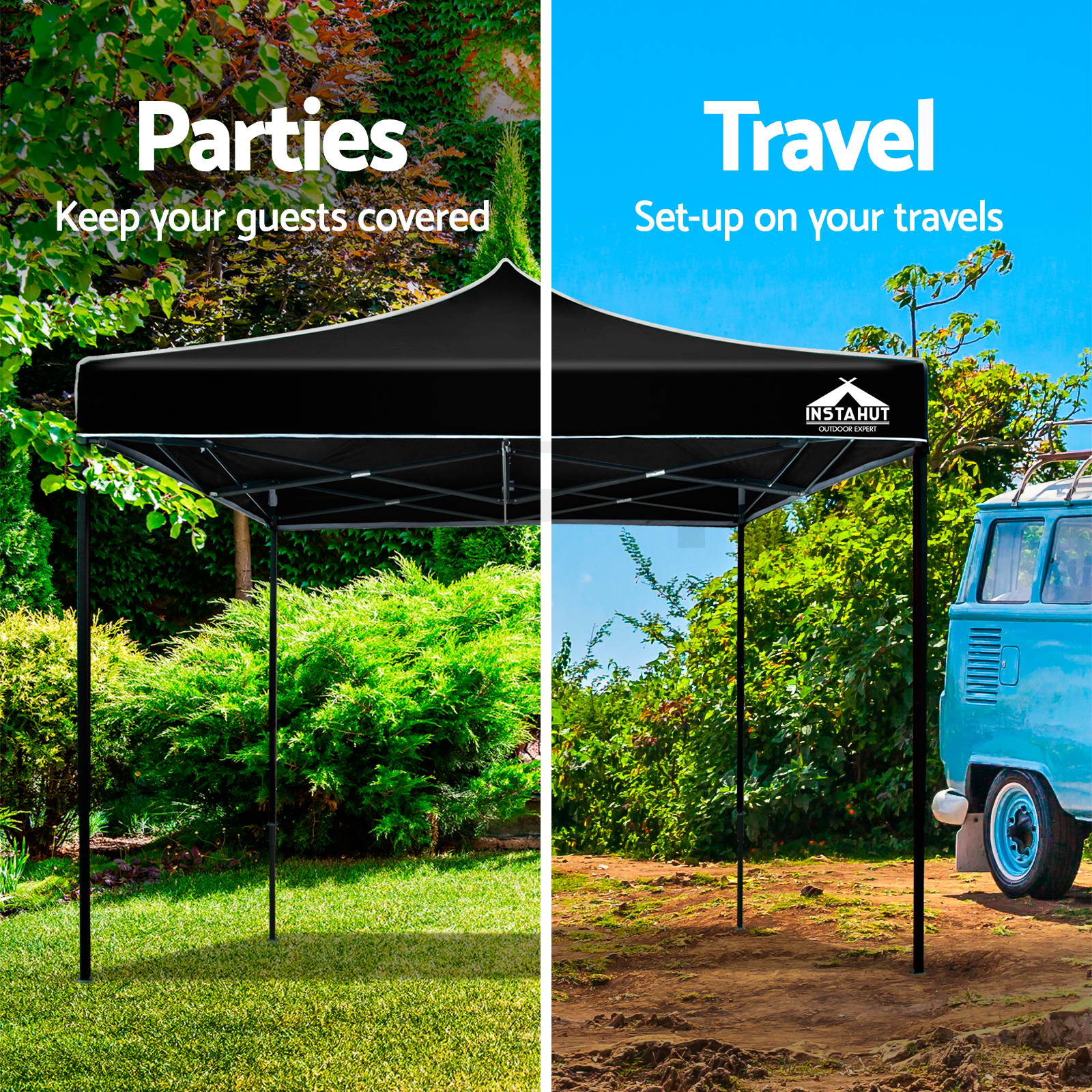 Instahut Gazebo Pop Up Marquee 3x3 Outdoor Wedding Gazebos Tent Folding