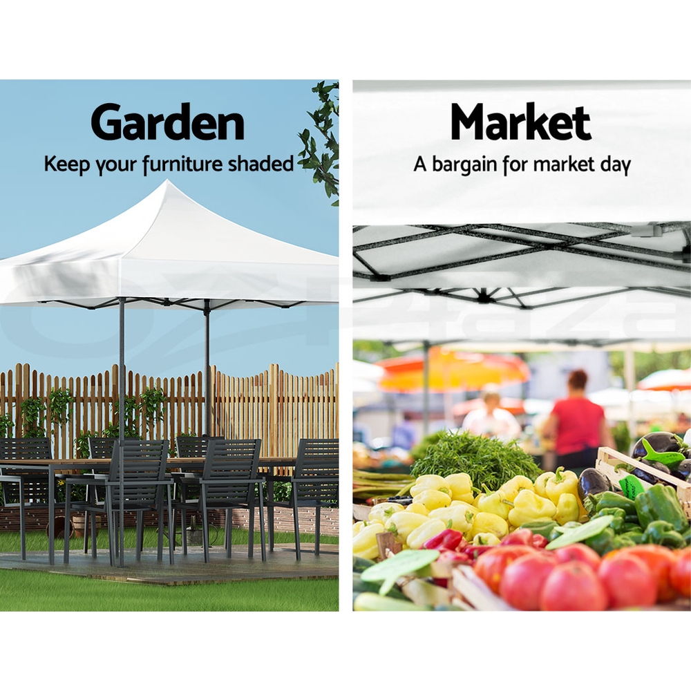 Instahut Gazebo Pop Up Marquee 3x3 Outdoor Wedding Tent Party Event Folding Set - Picture 55 of 102