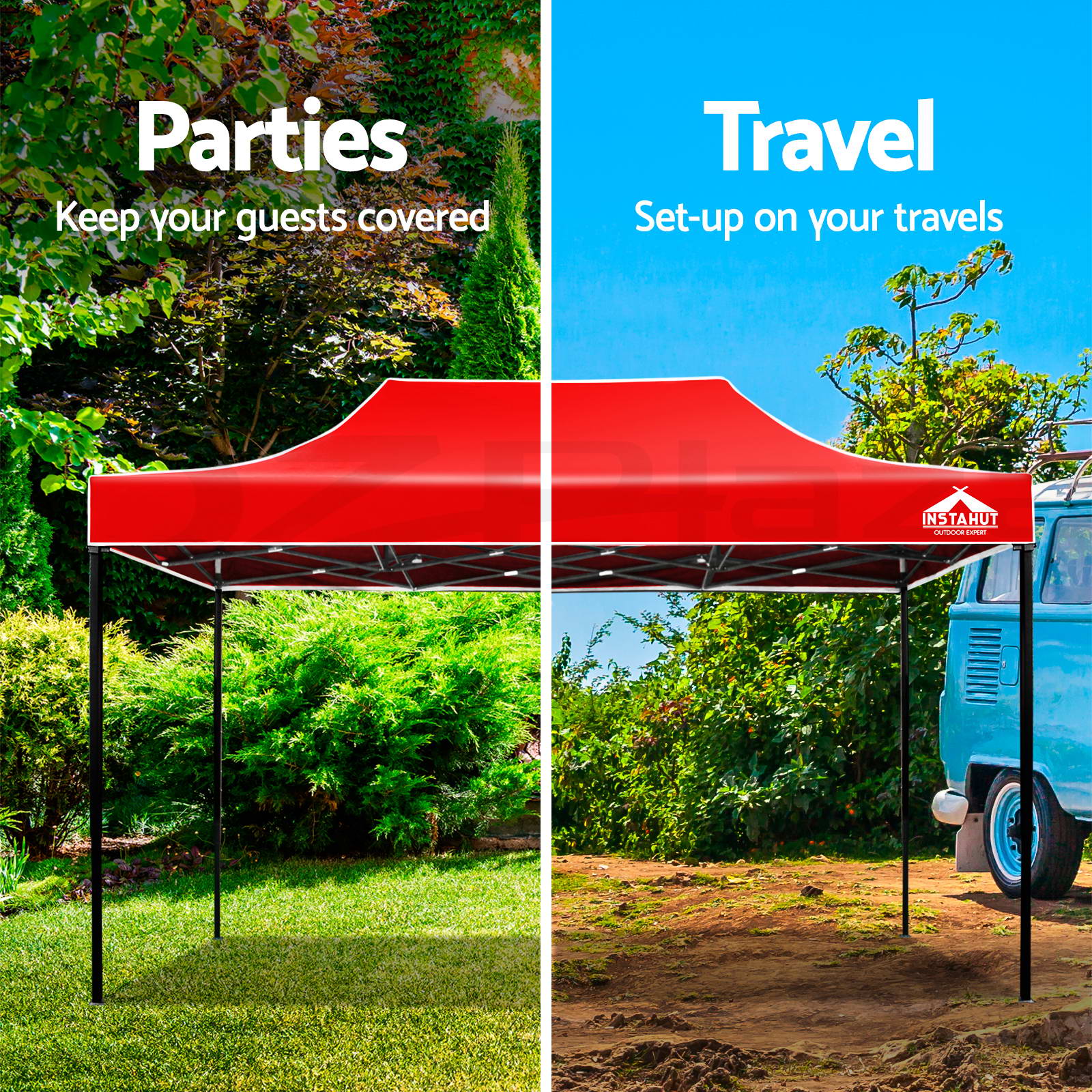 Instahut Gazebo 3x6 Pop Marquee Up Outdoor Tent Wedding Folding Camping