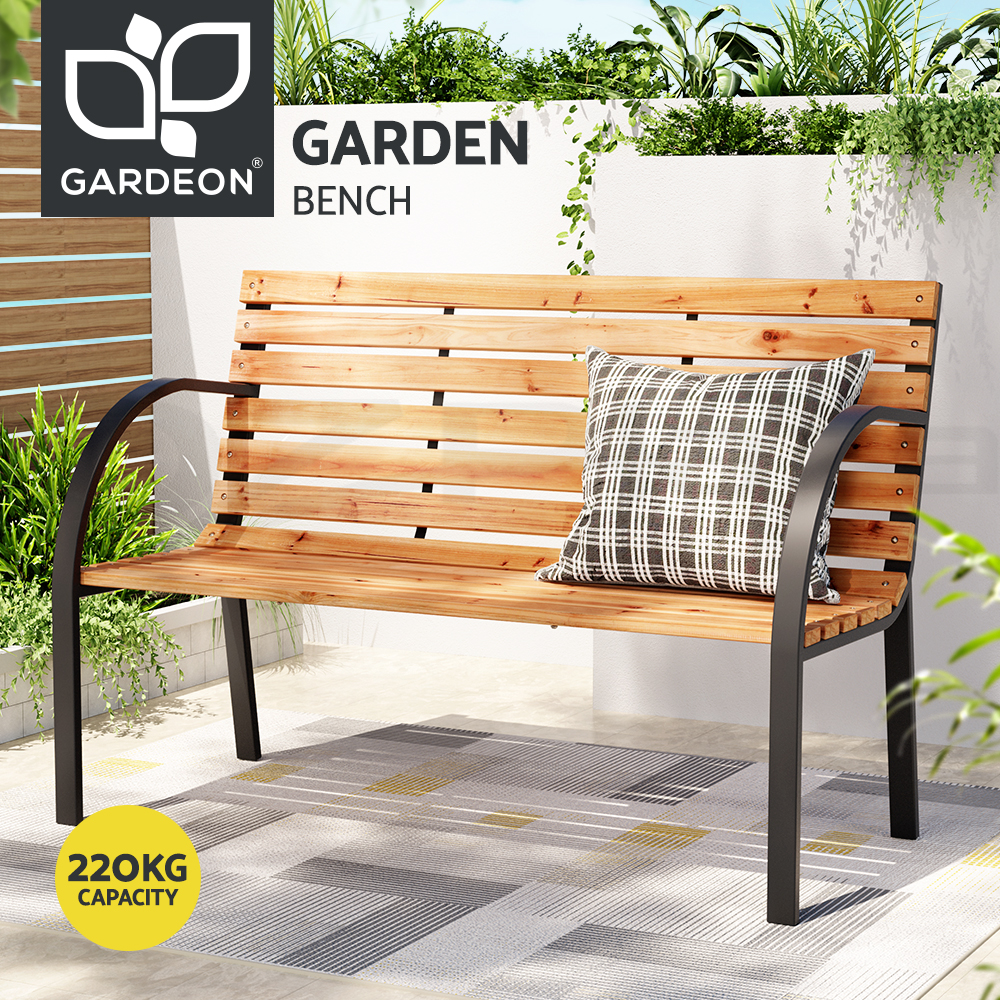 Gardeon Outdoor Garden Bench Seat Loveseat Chair Steel Patio Furniture Park - Picture 43 of 47