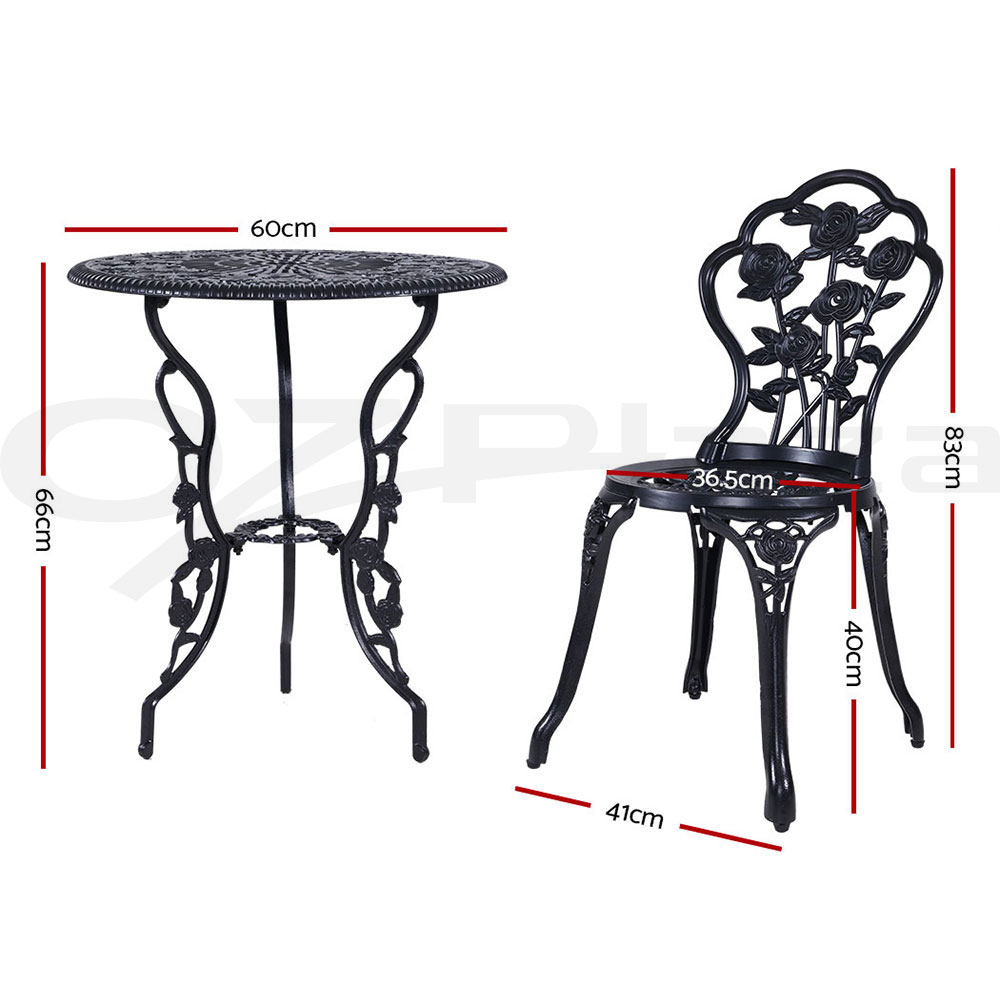 Gardeon Outdoor Setting Dining Chairs Bistro Set Patio Garden Furniture 3 Piece - Picture 23 of 63