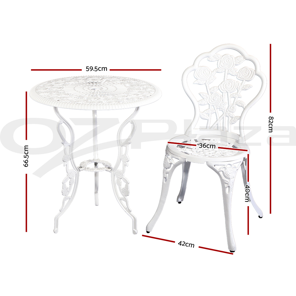 Gardeon Outdoor Setting Dining Chairs Bistro Set Patio Garden Furniture 3 Piece - Picture 32 of 63