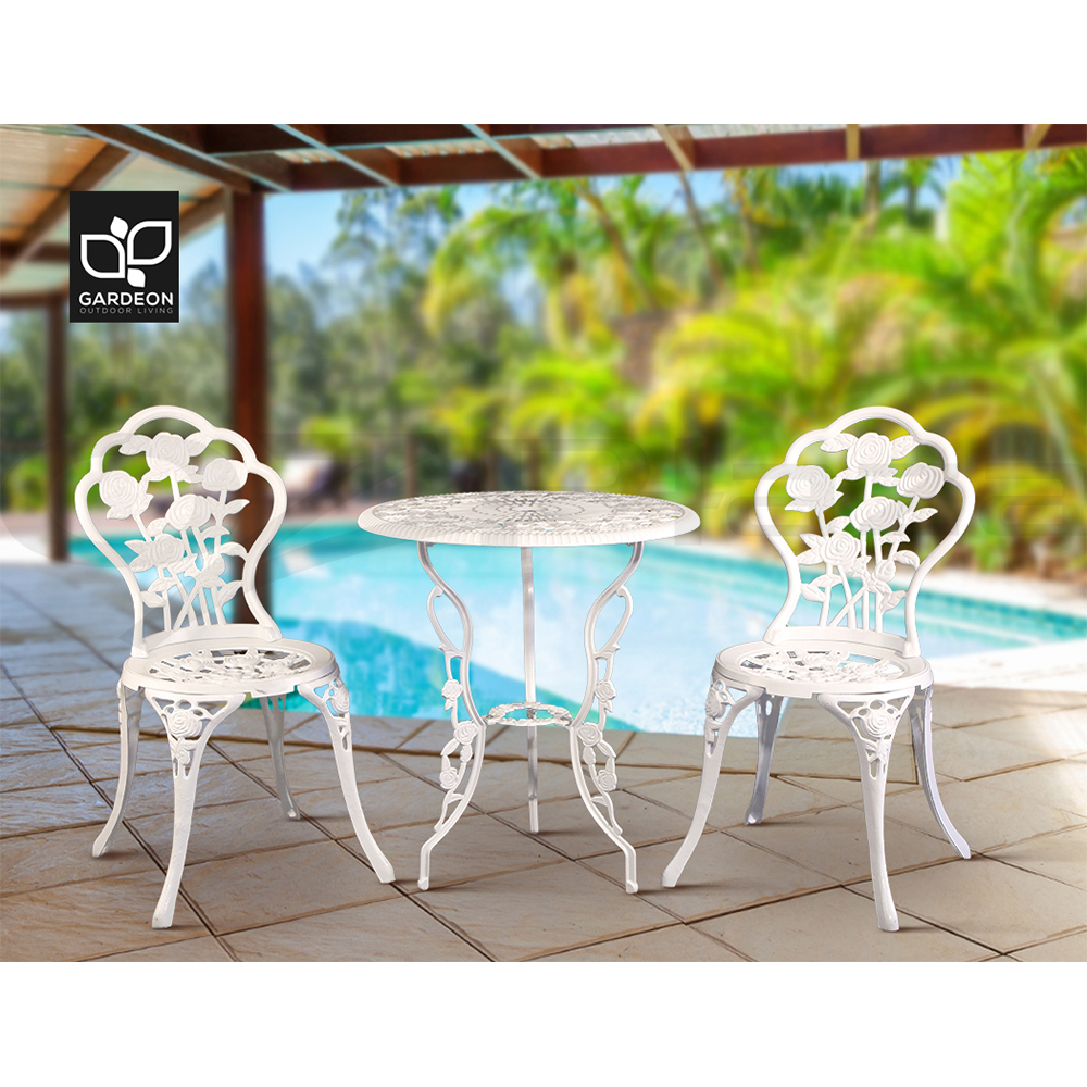 Gardeon Outdoor Setting Dining Chairs Bistro Set Patio Garden Furniture 3 Piece - Picture 33 of 63
