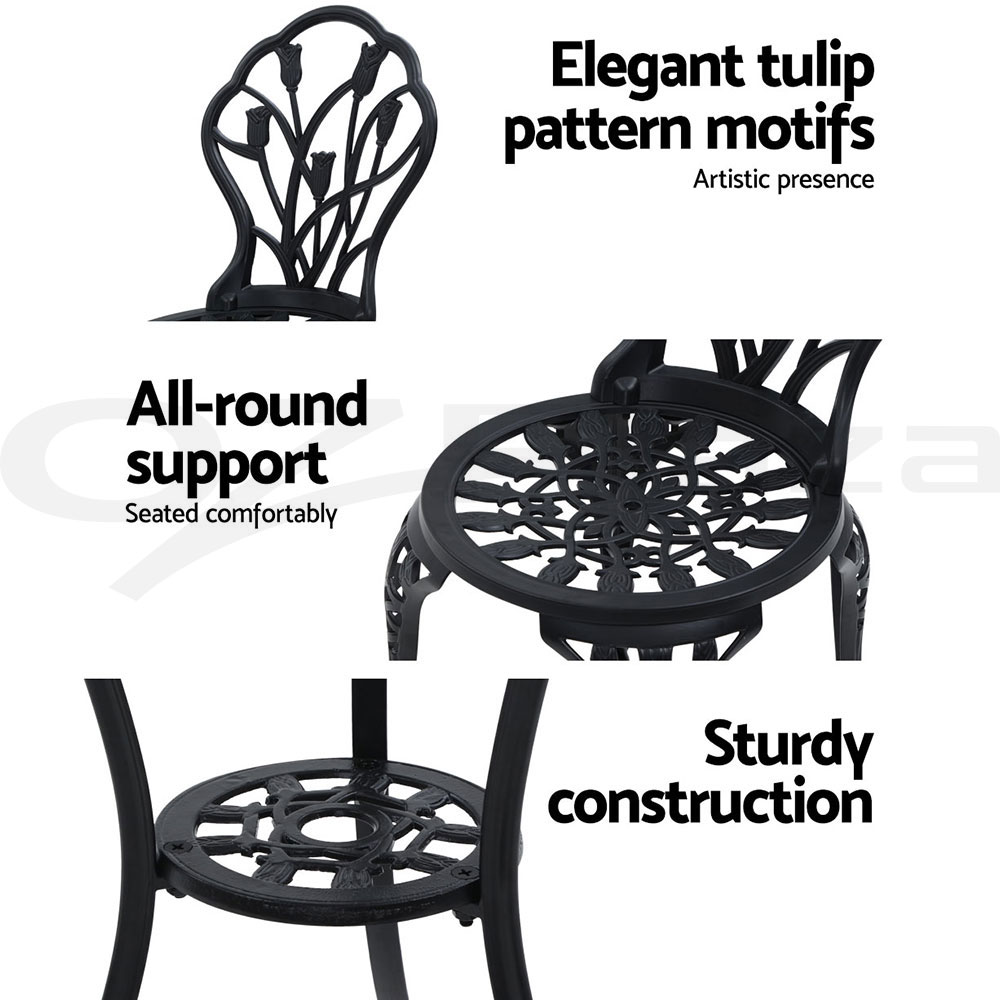 Gardeon Outdoor Setting Dining Chairs Bistro Set Patio Garden Furniture 3 Piece - Picture 38 of 63