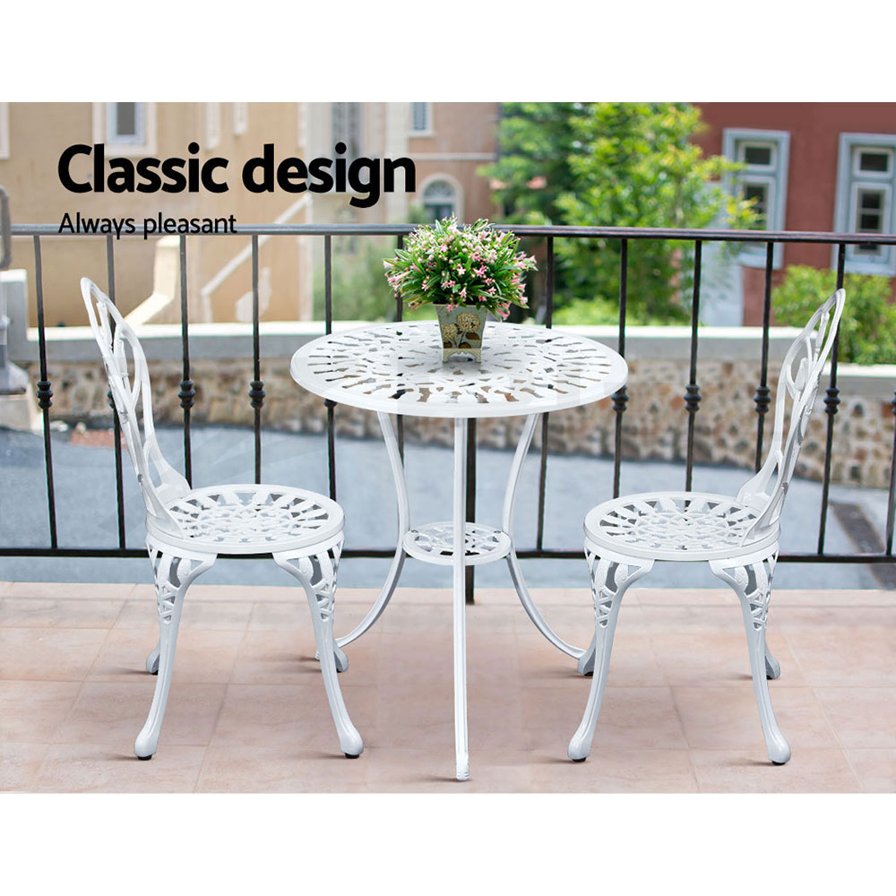 Gardeon Outdoor Setting Dining Chairs Bistro Set Patio Garden Furniture 3 Piece - Picture 55 of 63