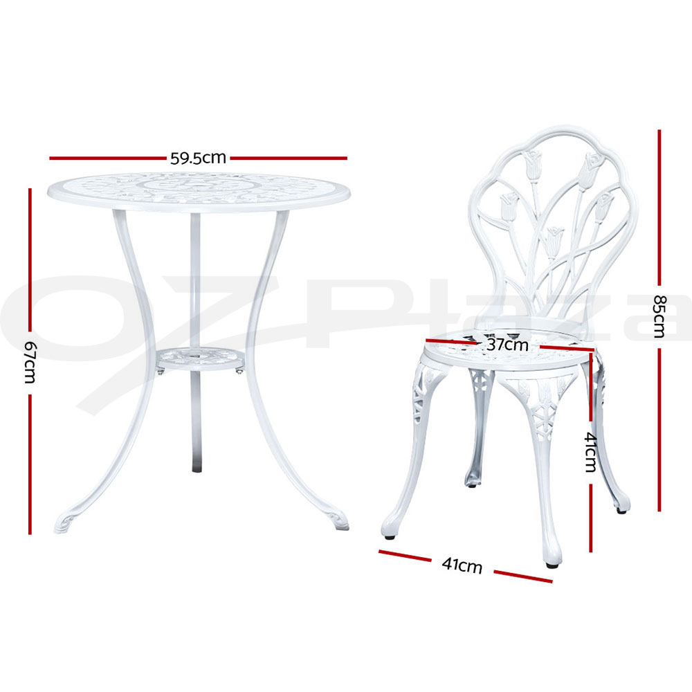 Gardeon Outdoor Setting Dining Chairs Bistro Set Patio Garden Furniture 3 Piece - Picture 62 of 63